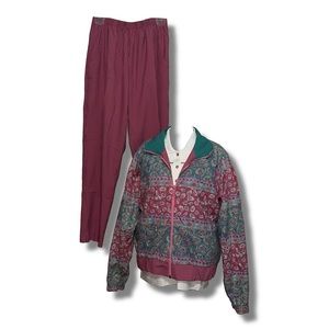 Vintage 3pc Pastel Mixed Print Tracksuit
